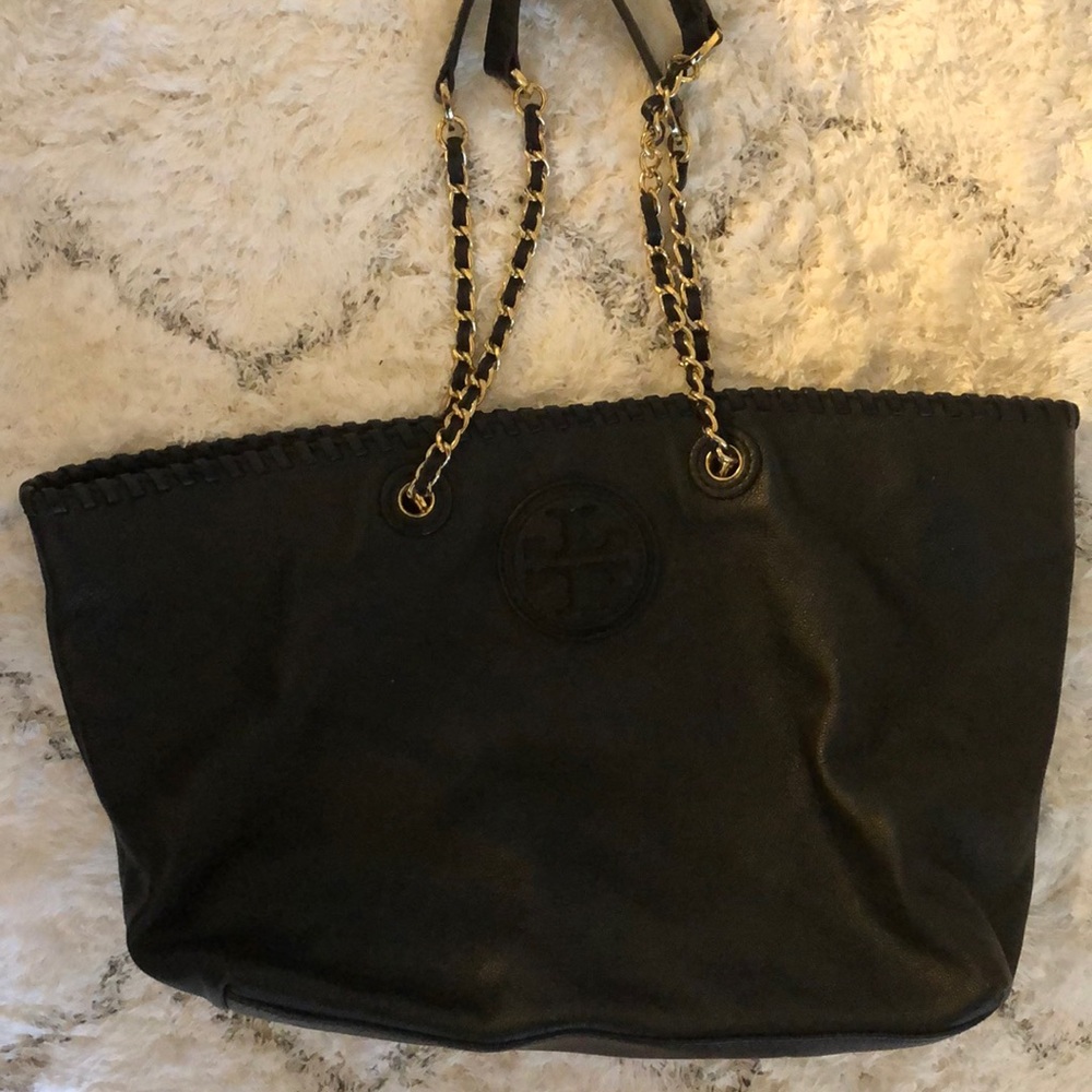 Tory Burch Black Leather Tote